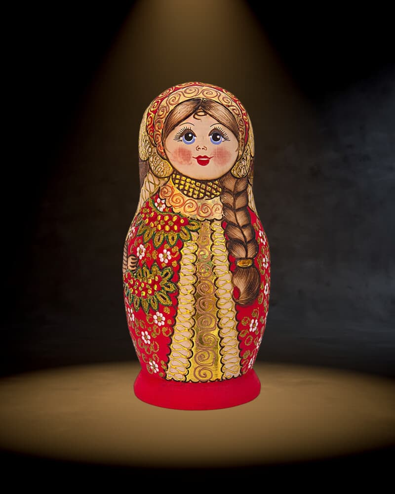Birch grove meditation matryoshka by Dmitri Ivanov