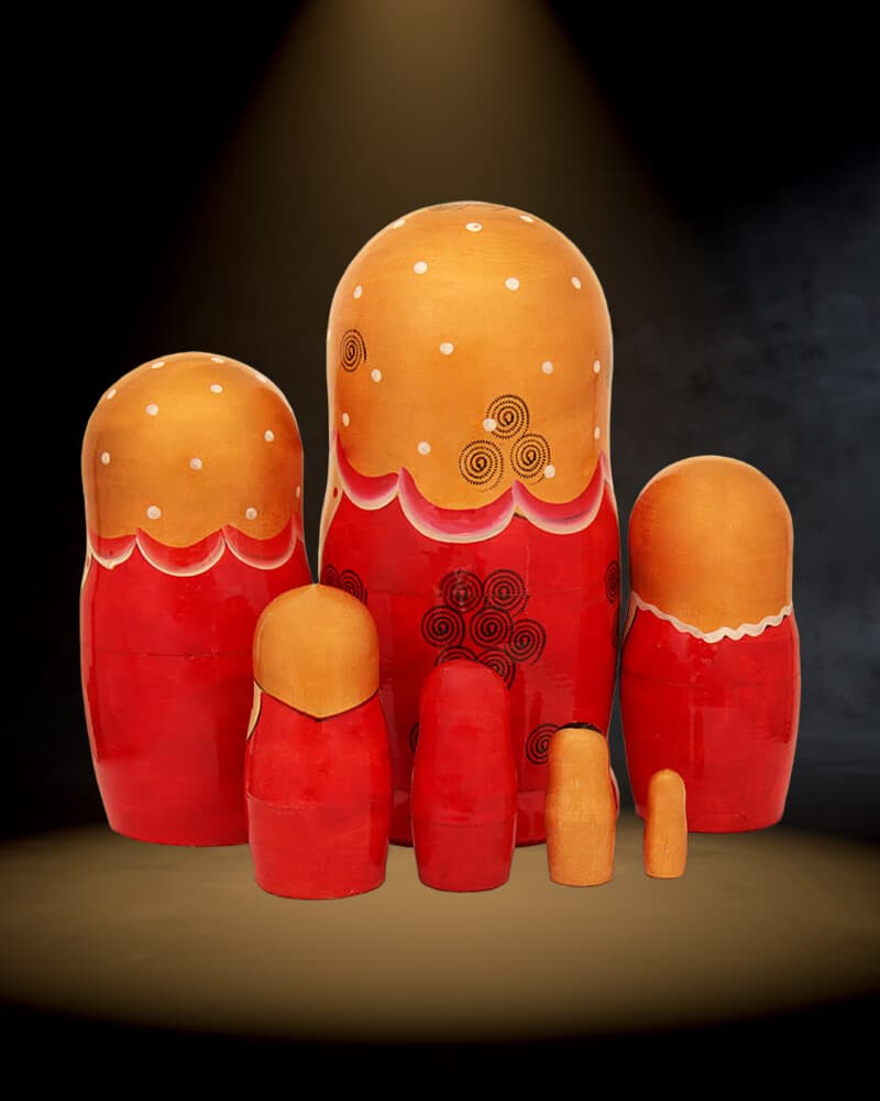 Midnight garden Khokhloma matryoshka