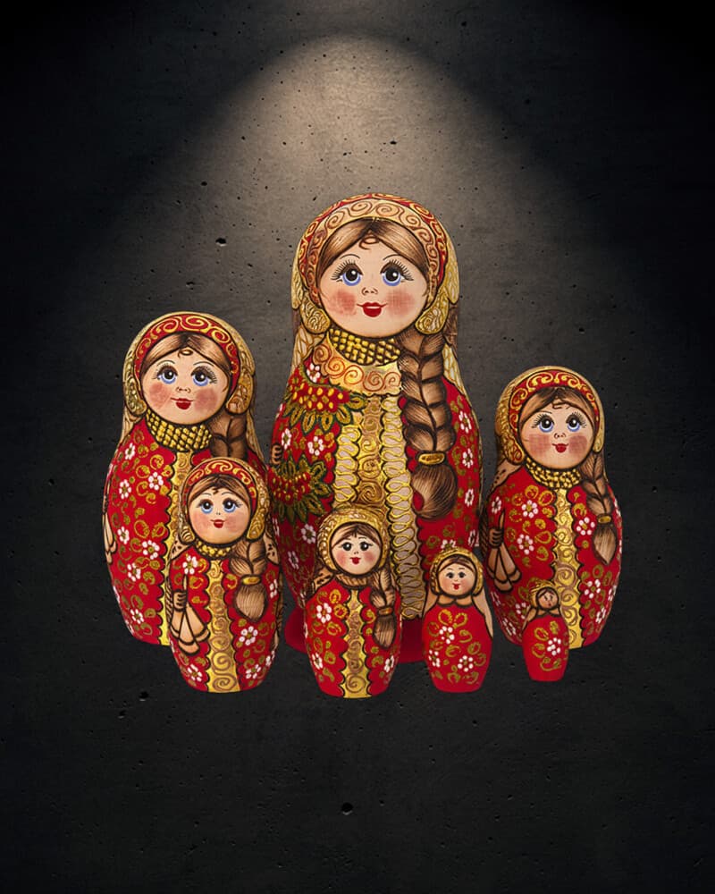 Zhzhenka pyrography matryoshka