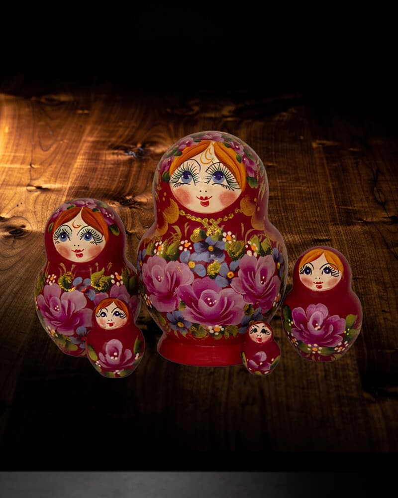 Rose garden matryoshka set