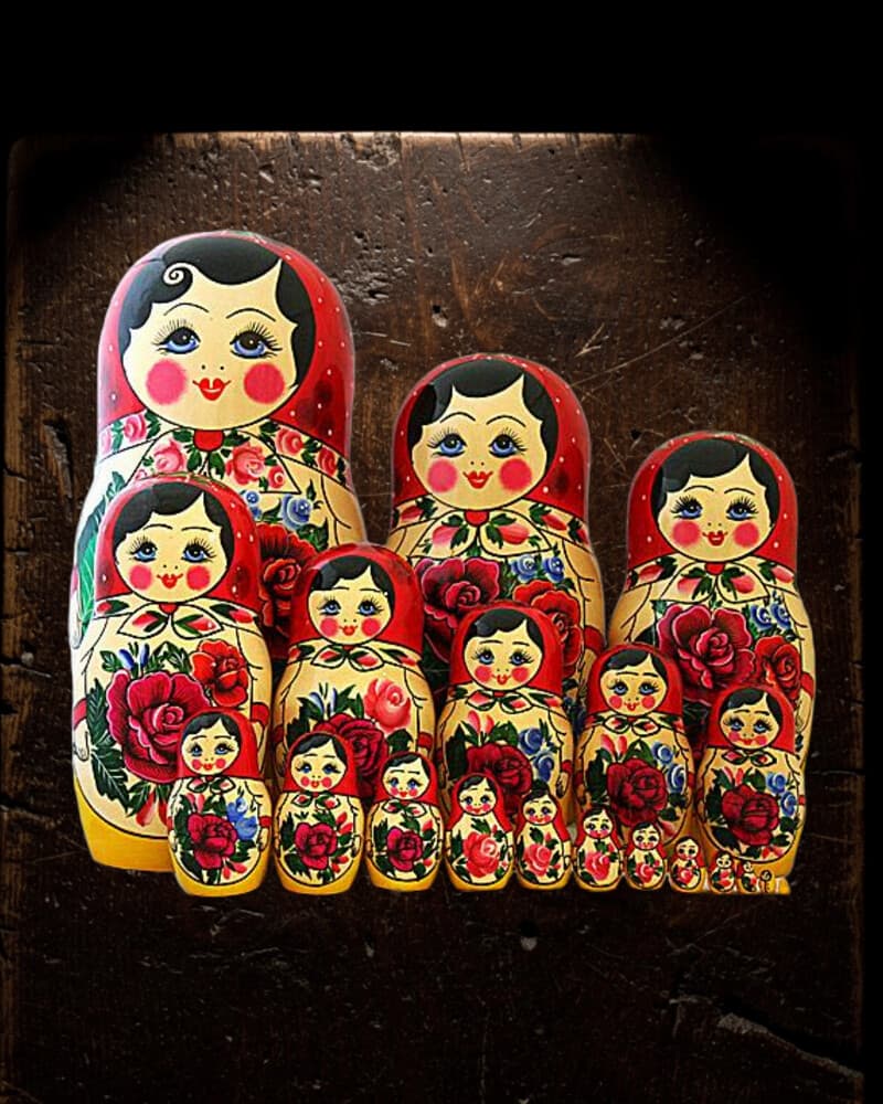 Unfinished blank matryoshka set
