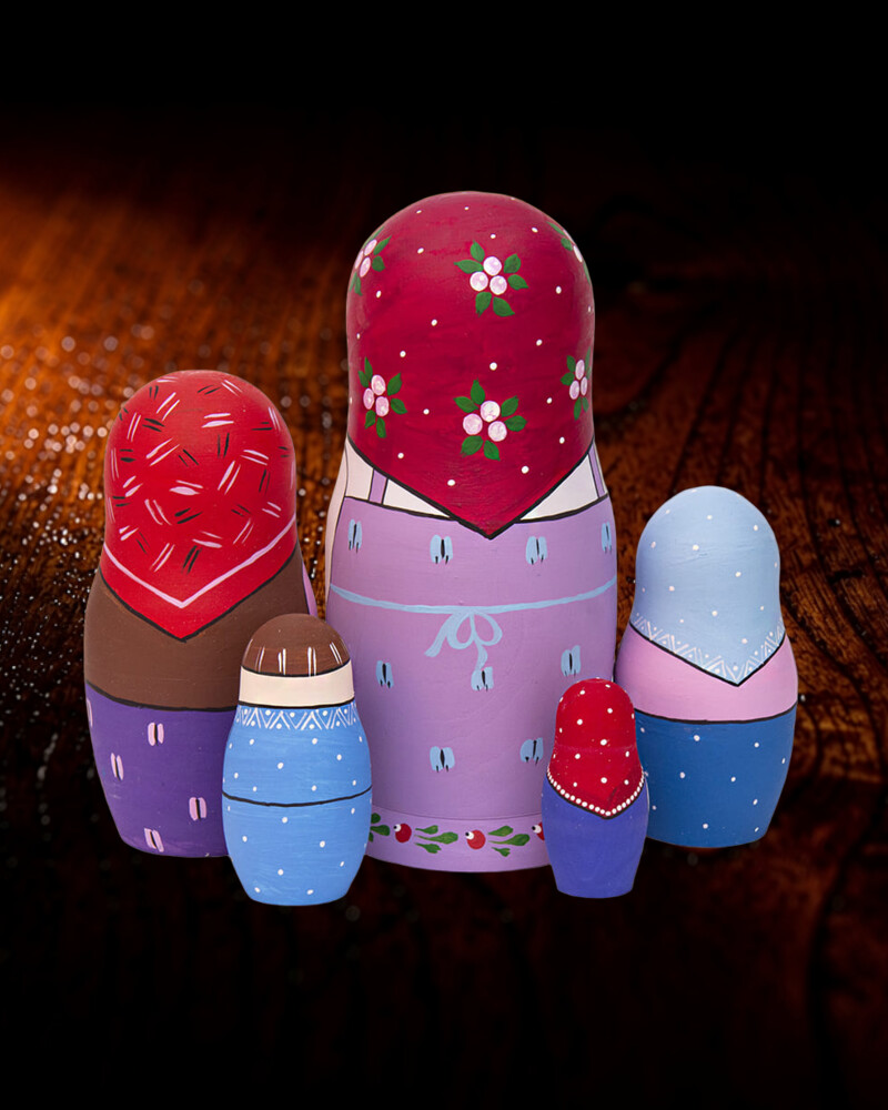 Floral painted matryoshka